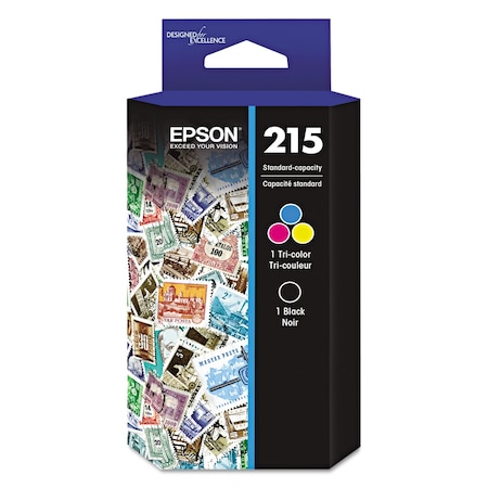 Epson T215120-BCS (215) DURABrite Ultra Ink, Black/Cyan/Magenta/Yellow T215120BCS